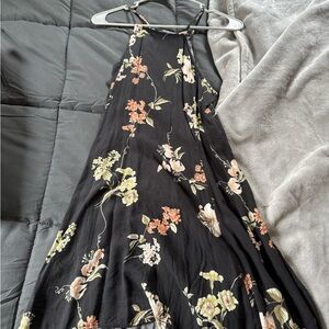 Floral Black Dress